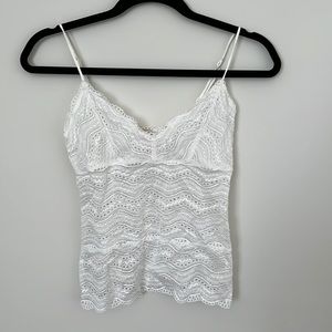White lace tank